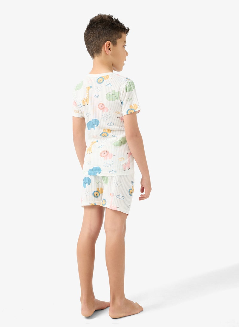 Pinata Zoo Print Short Pyjamas - Image 2